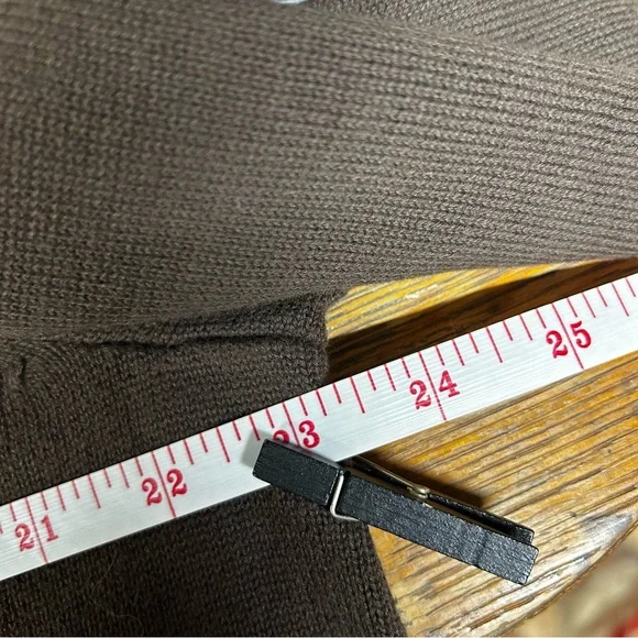 VNT C. J. Banks Autumn (Pumpkins, Leaves) Themed Brown Cardigan Sweater: 1X - Picture 7 of 7